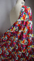 Artlux ~ 'Damson' Multi | White Marocaine Viscose Crepe ~ Made in Italy *Clearance Sale 30% Off